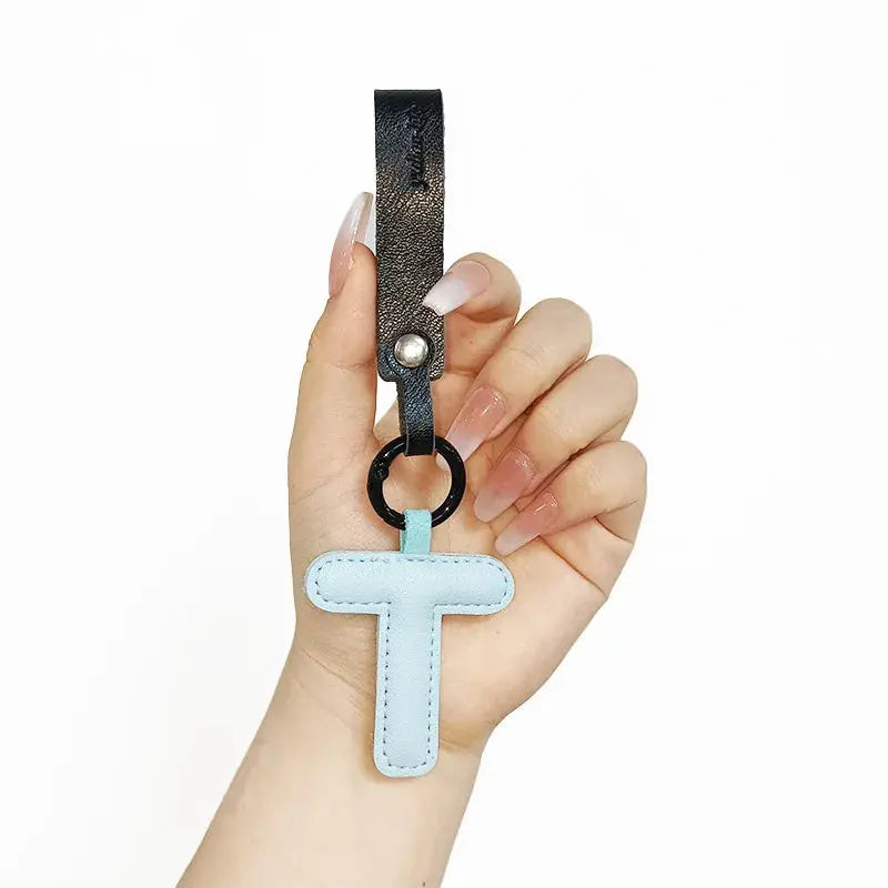 Porte-clés avec initiales de A à Z-Leather&amp;Carry