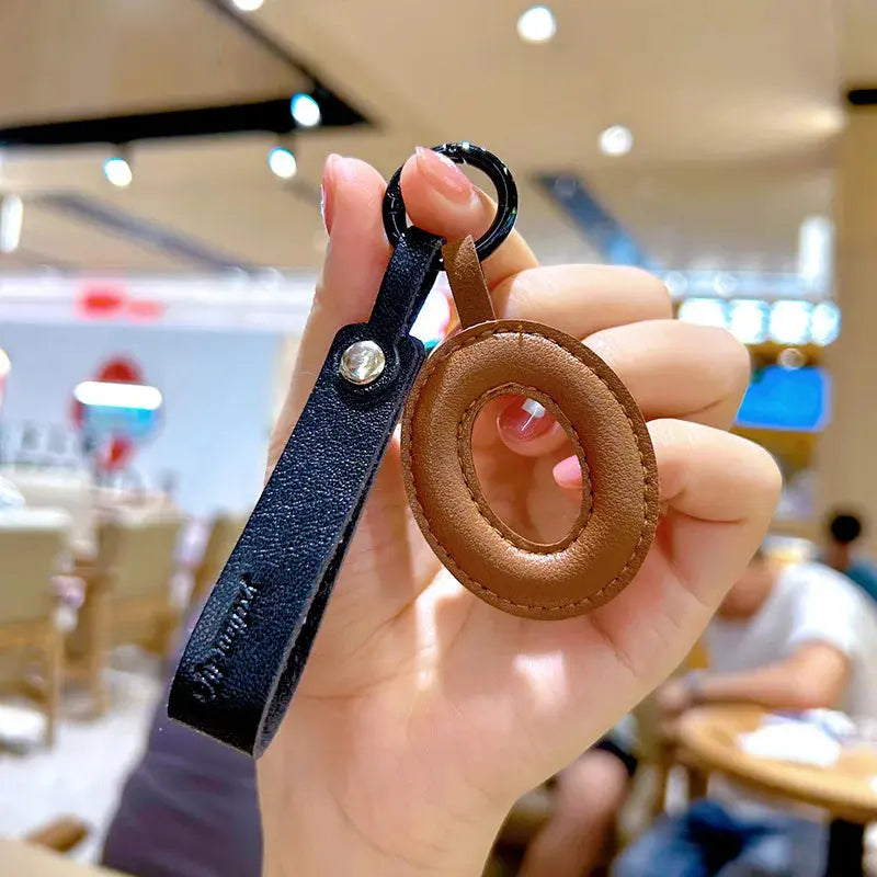 Porte-clés avec initiales de A à Z-Leather&amp;Carry