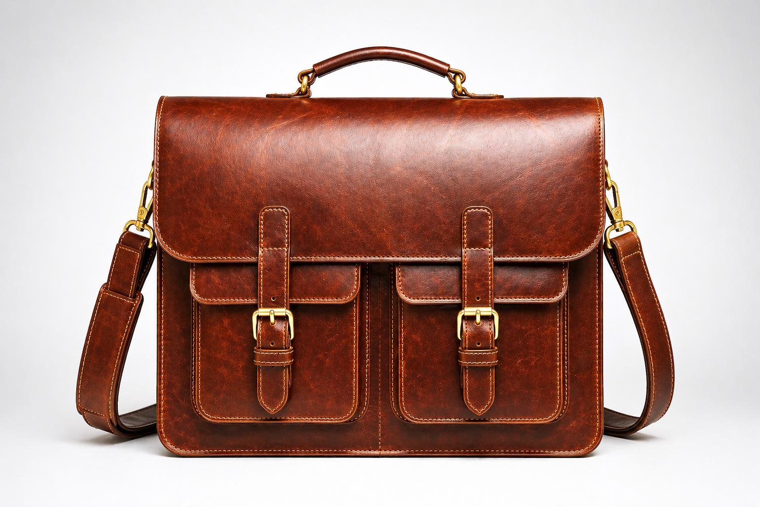 Vintage Leather Laptop Briefcase