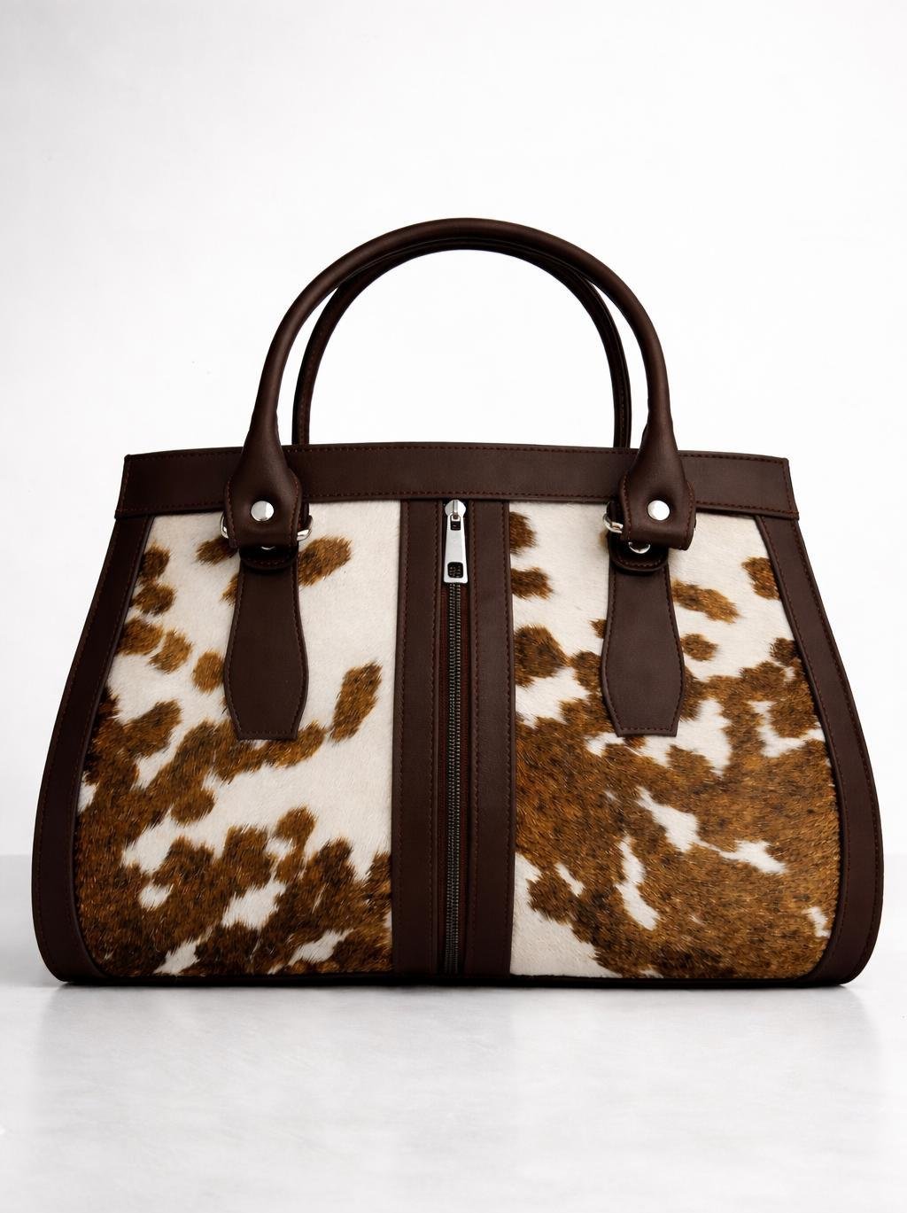 Brown & White Cowhide Everyday Tote
