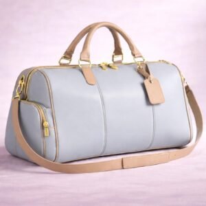 Leather Weekender Duffel Bag