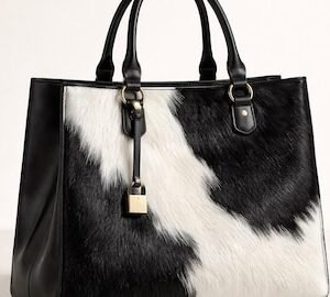 Handmade Hair On Cowhide Leather Tote Bag | Genuine Leather Handbag