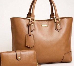 Genuine Leather Tote Bag & Wallet Set | Handmade Luxury Everyday Carry