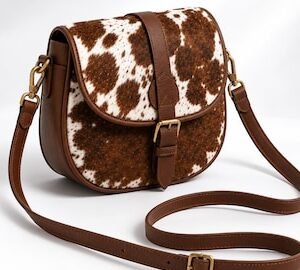 Handmade Hair On Cowhide Crossbody Bag | Genuine Leather Purse for Women