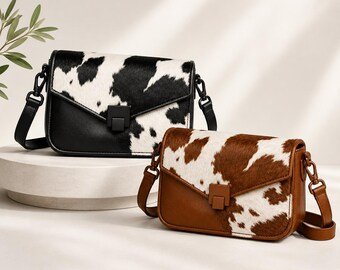 Handmade Genuine Cowhide Leather Crossbody Bag | Minimalist Leather Purse